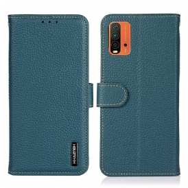 Custodia in pelle Xiaomi Redmi 9T Khazneh Pelle Di Litchi