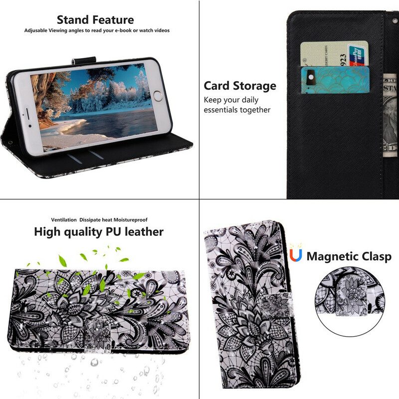 Folio Cover Xiaomi Redmi 9T Completamente In Pizzo