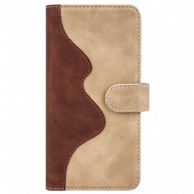 Custodia in pelle Vivo Y35 Stile In Pelle Ondulata