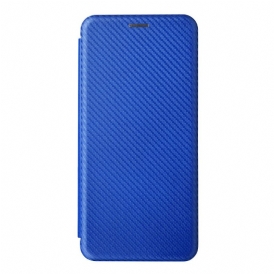 Folio Cover Vivo Y35 Custodia in pelle Fibra Di Carbonio