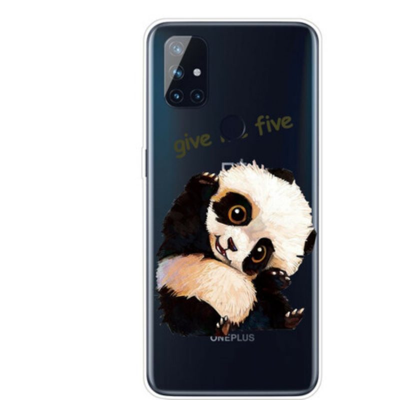 Cover OnePlus Nord N10 Panda Senza Soluzione Di Continuità Dammi Cinque