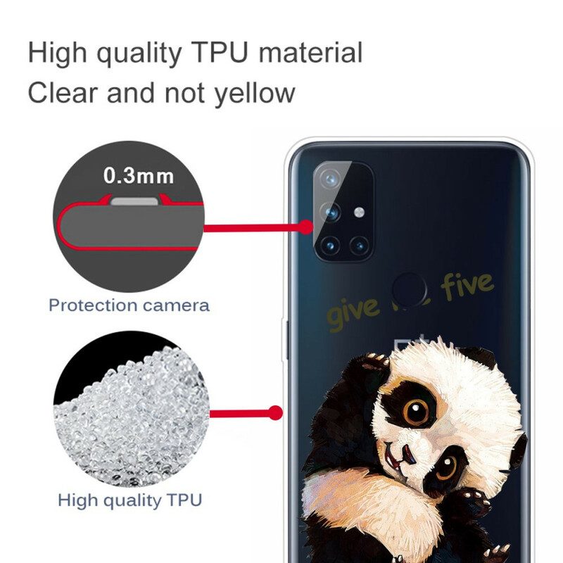 Cover OnePlus Nord N10 Panda Senza Soluzione Di Continuità Dammi Cinque