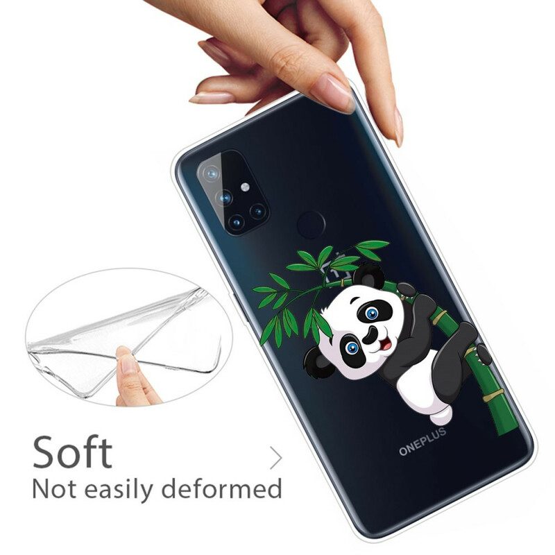 Cover OnePlus Nord N10 Panda Senza Soluzione Di Continuità Su Bambù