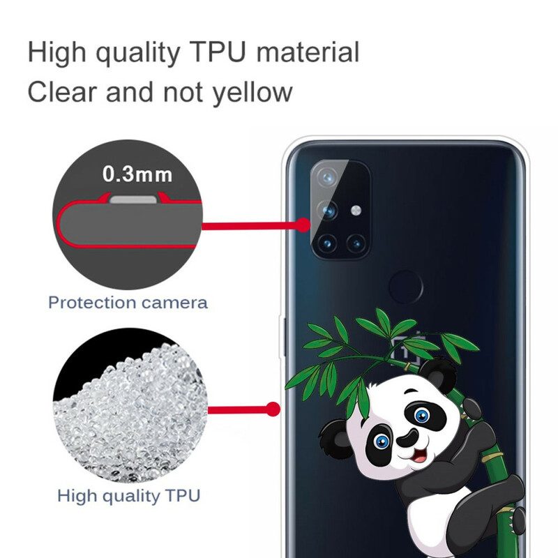 Cover OnePlus Nord N10 Panda Senza Soluzione Di Continuità Su Bambù