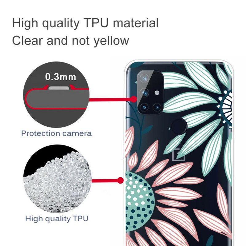 Cover OnePlus Nord N10 Un Fiore Trasparente