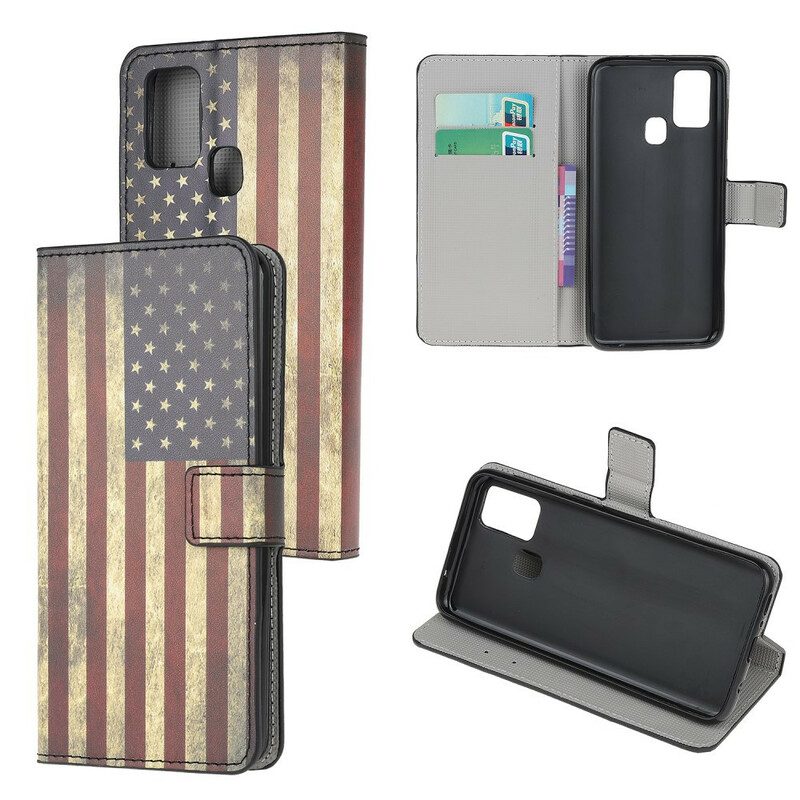 Folio Cover OnePlus Nord N10 Bandiera Americana