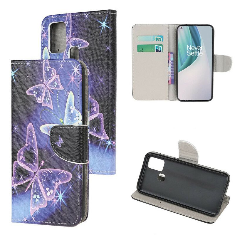 Folio Cover OnePlus Nord N10 Farfalle