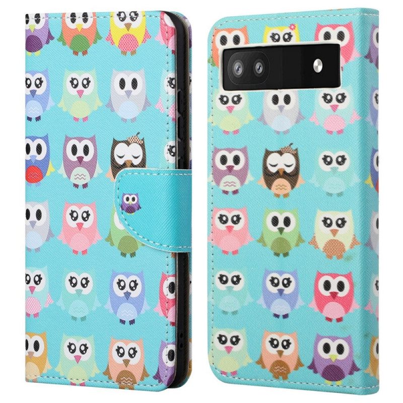 Custodia A Portafoglio Google Pixel 6A Clan Dei Gufi