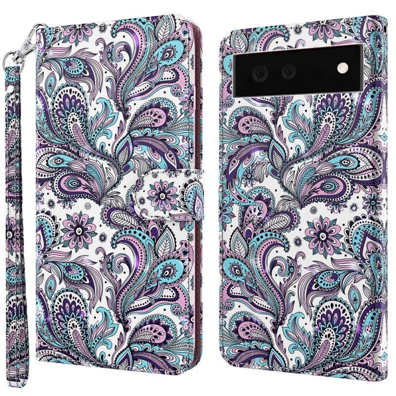 Custodia A Portafoglio Google Pixel 6A Modello Con Cinturino