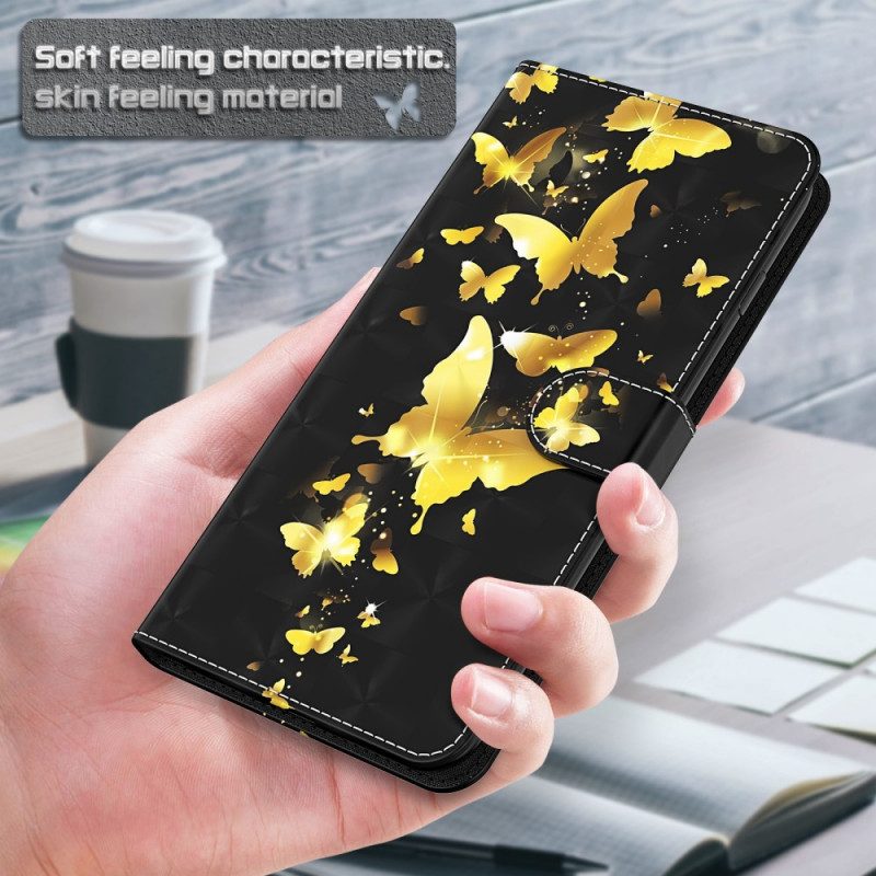 Custodia A Portafoglio Google Pixel 6A Volo Di Farfalle In Cordino
