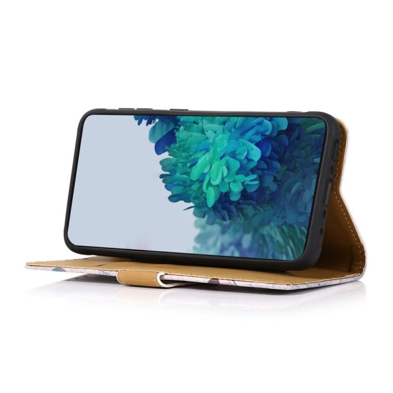 Custodia in pelle Google Pixel 6A Albero In Fiore