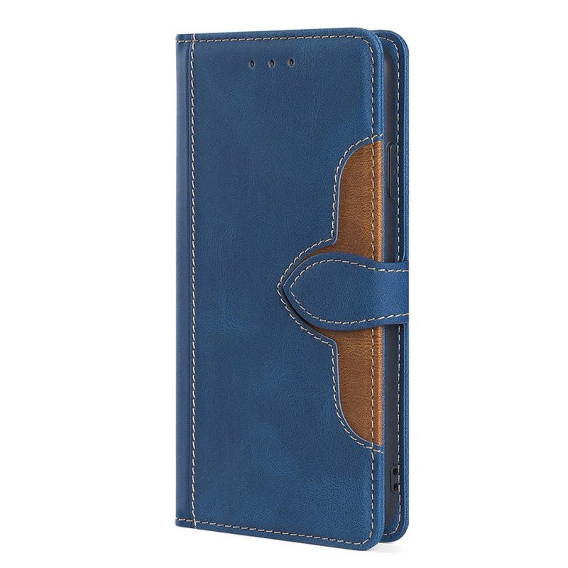 Custodia in pelle Google Pixel 6A Elegante Ecopelle Bicolore