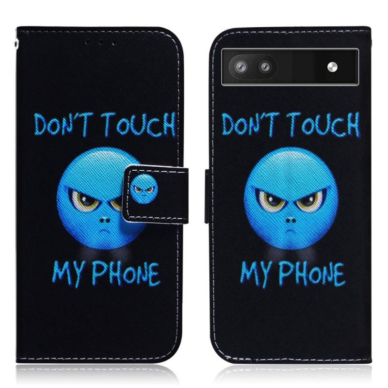 Custodia in pelle Google Pixel 6A Emoji Non Toccare Il Mio Telefono