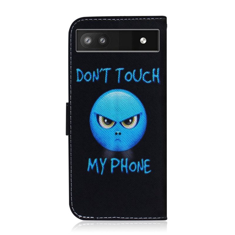 Custodia in pelle Google Pixel 6A Emoji Non Toccare Il Mio Telefono