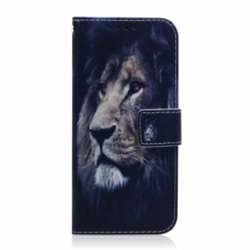 Custodia in pelle Google Pixel 6A Leone Sognante