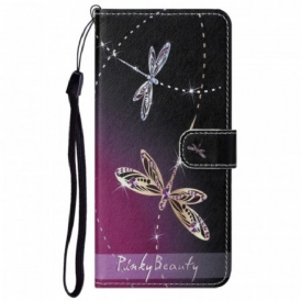 Custodia in pelle Google Pixel 6A Libellule Strappy
