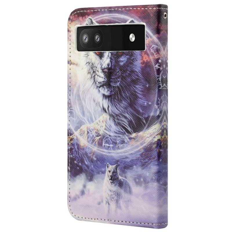 Custodia in pelle Google Pixel 6A Lupi Perizoma