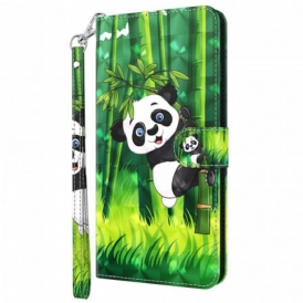Custodia in pelle Google Pixel 6A Panda Strappy