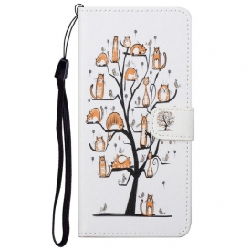 Custodia in pelle Google Pixel 6A Perizoma Gatti