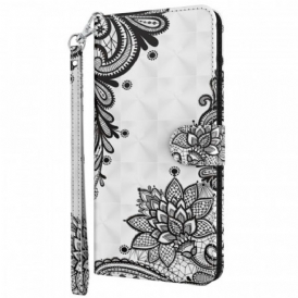 Custodia in pelle Google Pixel 6A Pizzo Con Spalline