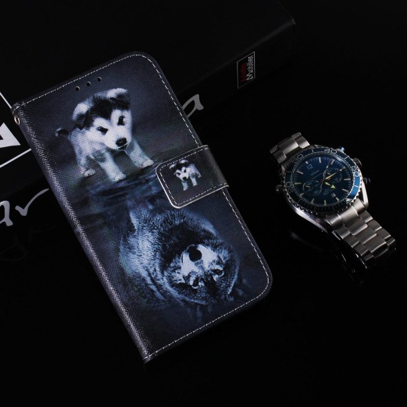 Custodia in pelle Google Pixel 6A Sogno Da Cucciolo
