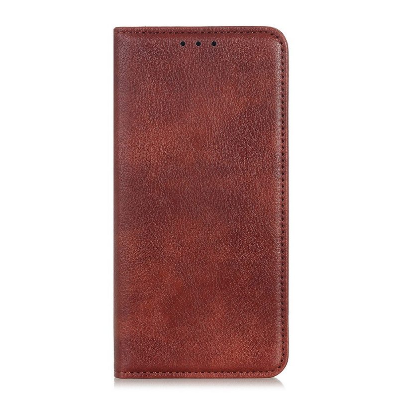 Folio Cover Google Pixel 6A Custodia in pelle Crosta Di Pelle Opaca