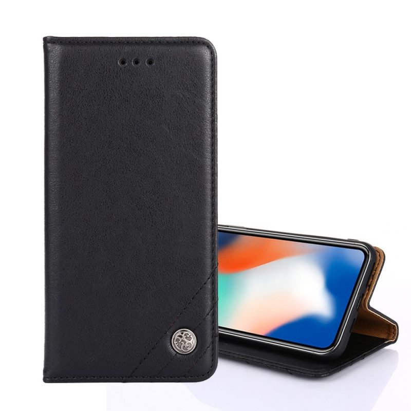 Folio Cover Google Pixel 6A Custodia in pelle Rivetto In Pelle Stile