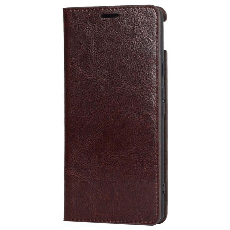 Folio Cover Google Pixel 6A Custodia in pelle Vera Pelle