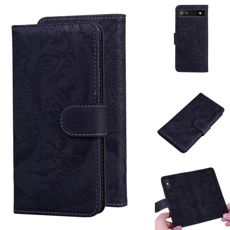 Folio Cover Google Pixel 6A Faccia Da Tigre