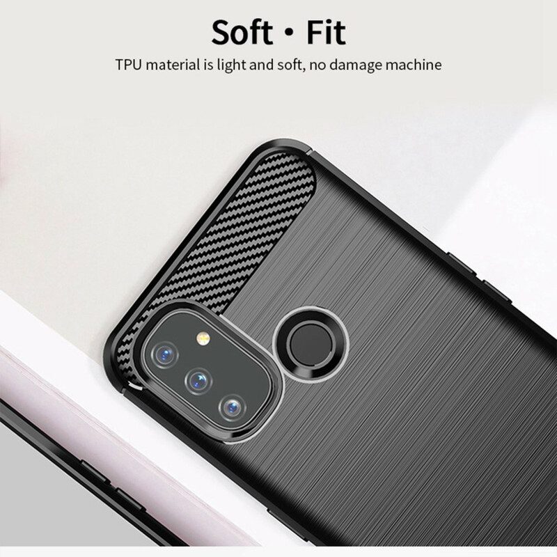 Cover OnePlus Nord N100 Fibra Di Carbonio Spazzolata Mofi