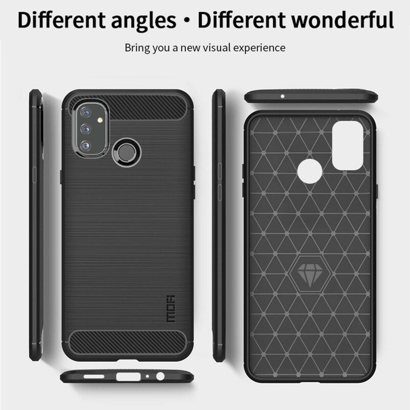 Cover OnePlus Nord N100 Fibra Di Carbonio Spazzolata Mofi