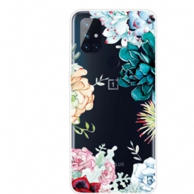 Cover OnePlus Nord N100 Fiori Dell'acquerello Senza Soluzione Di Continuità
