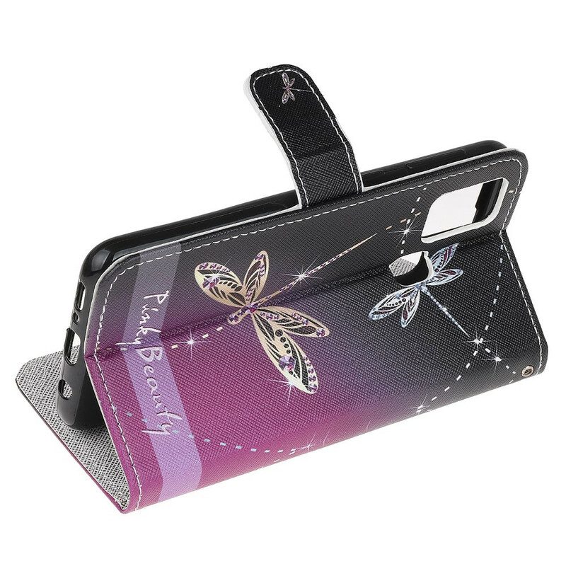 Custodia A Portafoglio OnePlus Nord N100 Libellule Strappy