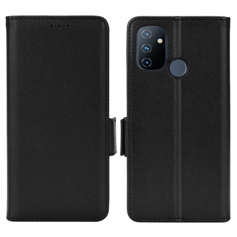 Custodia in pelle OnePlus Nord N100 Stile In Pelle Litchi
