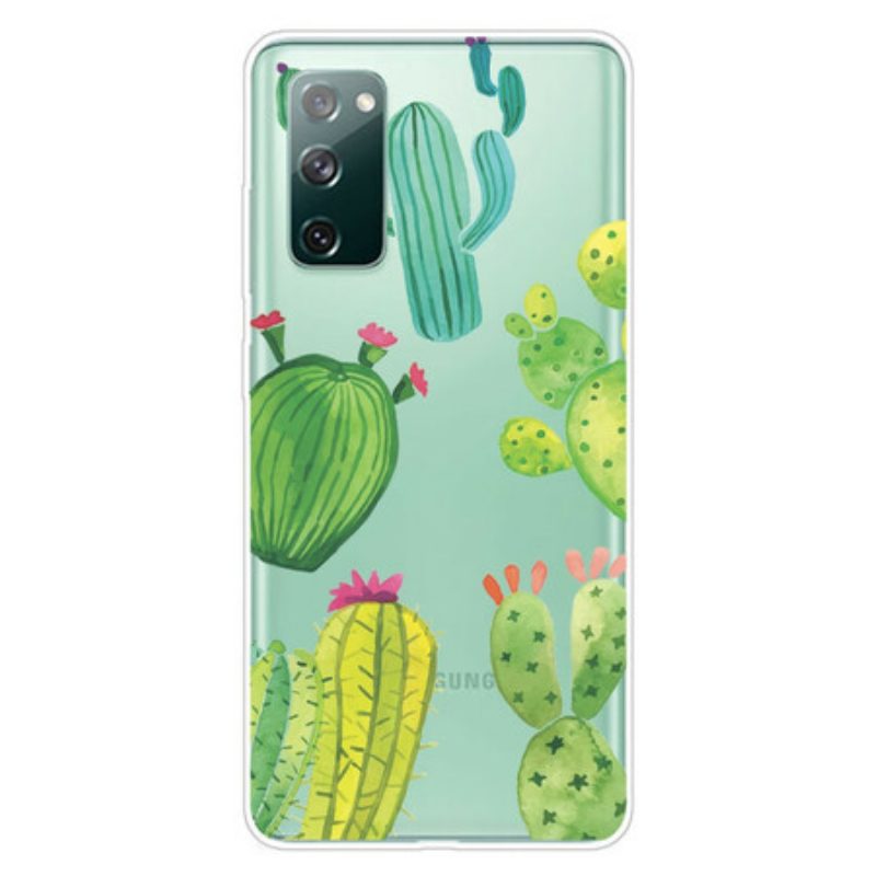 Cover Samsung Galaxy S20 FE Cactus Dell'acquerello