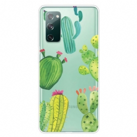 Cover Samsung Galaxy S20 FE Cactus Dell'acquerello