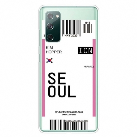 Cover Samsung Galaxy S20 FE Carta D'imbarco Di Seul