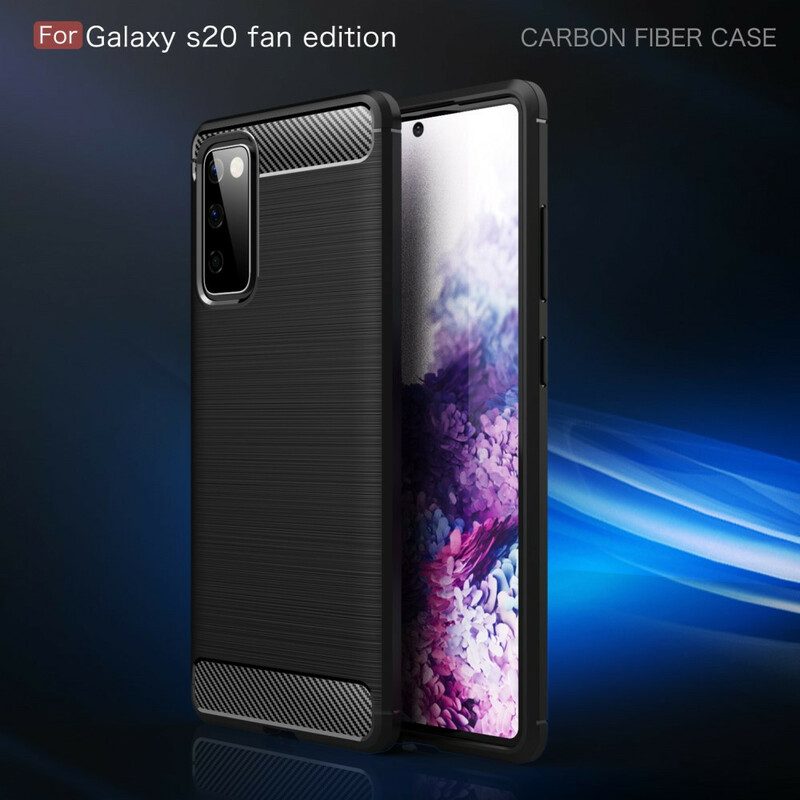 Cover Samsung Galaxy S20 FE Fibra Di Carbonio Spazzolata
