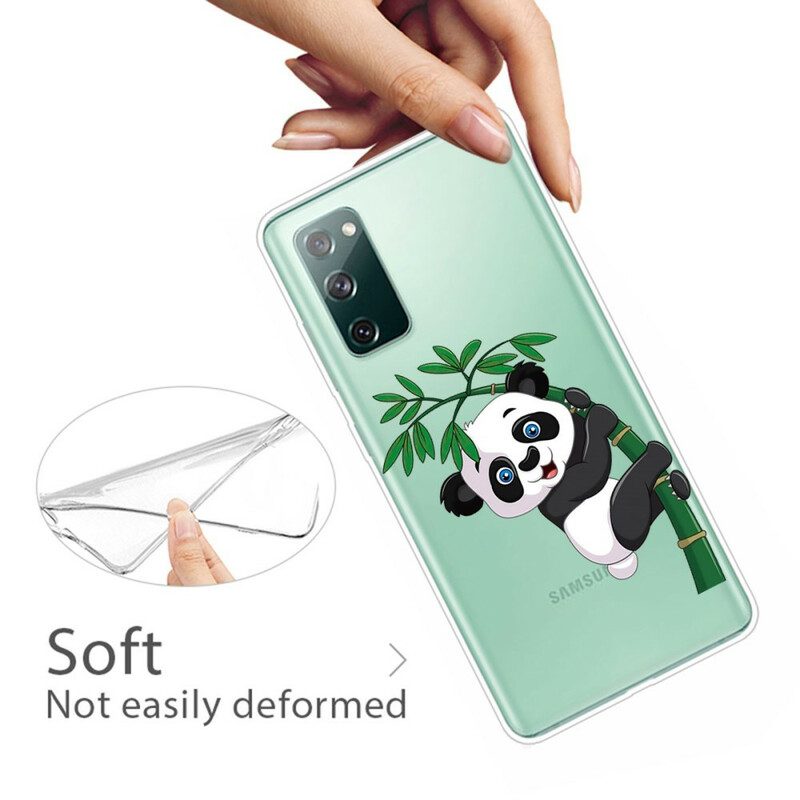 Cover Samsung Galaxy S20 FE Panda Senza Soluzione Di Continuità Su Bambù