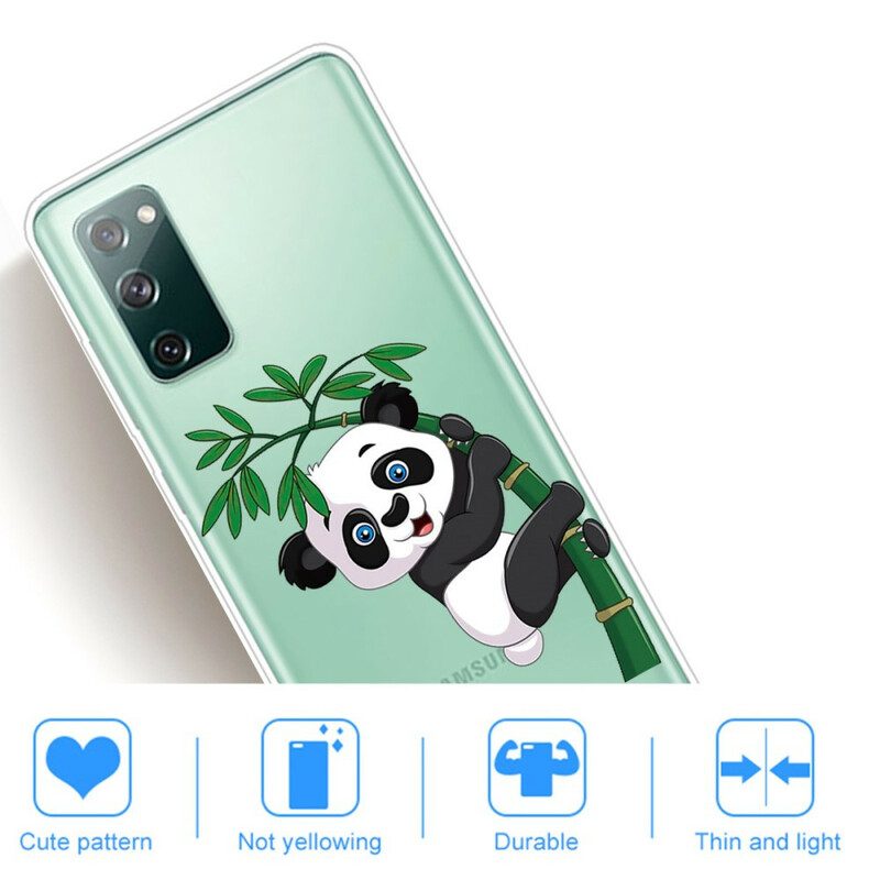 Cover Samsung Galaxy S20 FE Panda Senza Soluzione Di Continuità Su Bambù