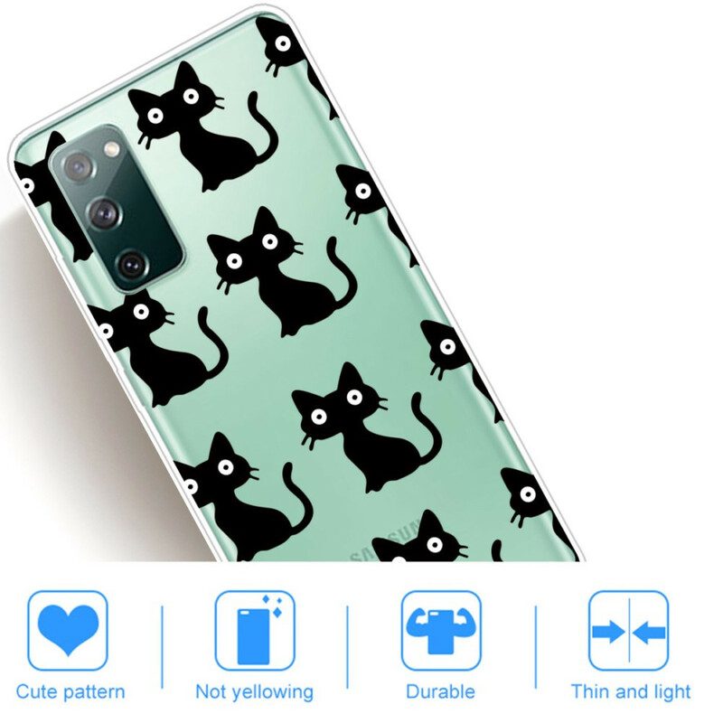 Cover Samsung Galaxy S20 FE Più Gatti Neri
