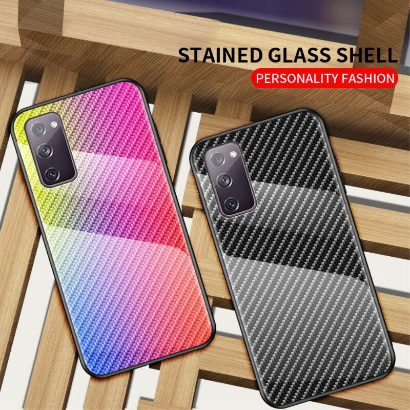 Cover Samsung Galaxy S20 FE Vetro Temperato In Fibra Di Carbonio