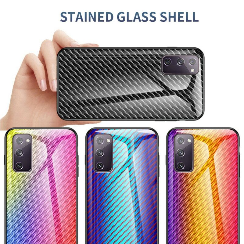 Cover Samsung Galaxy S20 FE Vetro Temperato In Fibra Di Carbonio