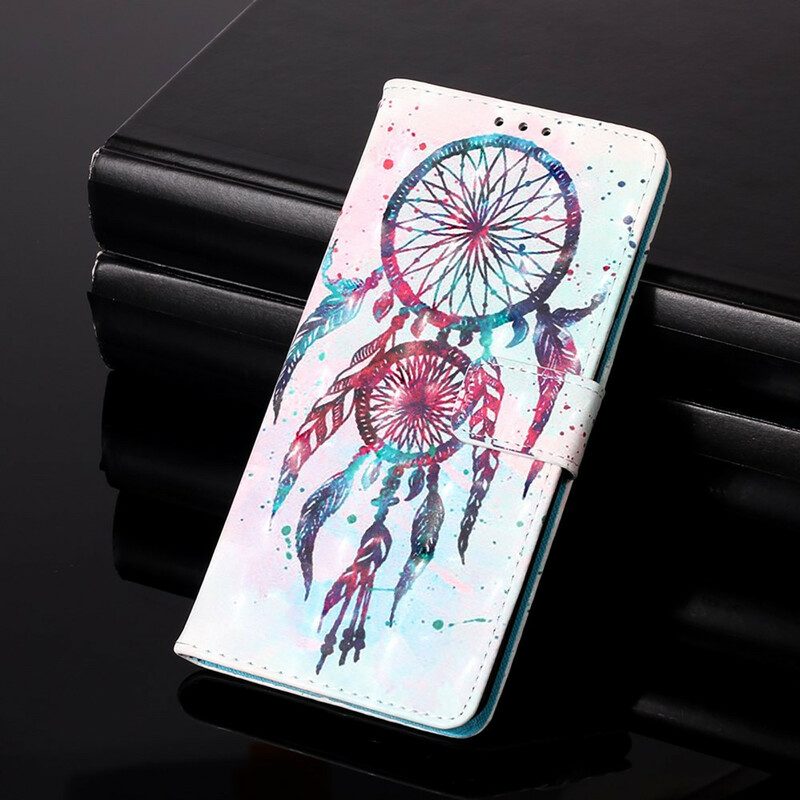 Custodia A Portafoglio Samsung Galaxy S20 FE Acchiappasogni Ad Acquerello