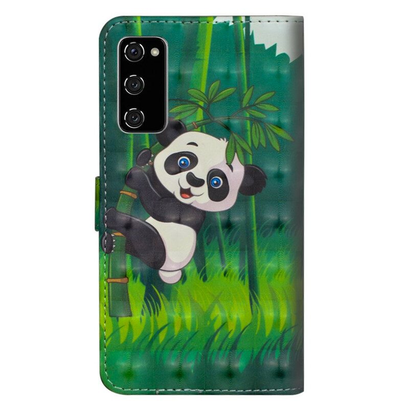 Custodia A Portafoglio Samsung Galaxy S20 FE Panda E Bambù