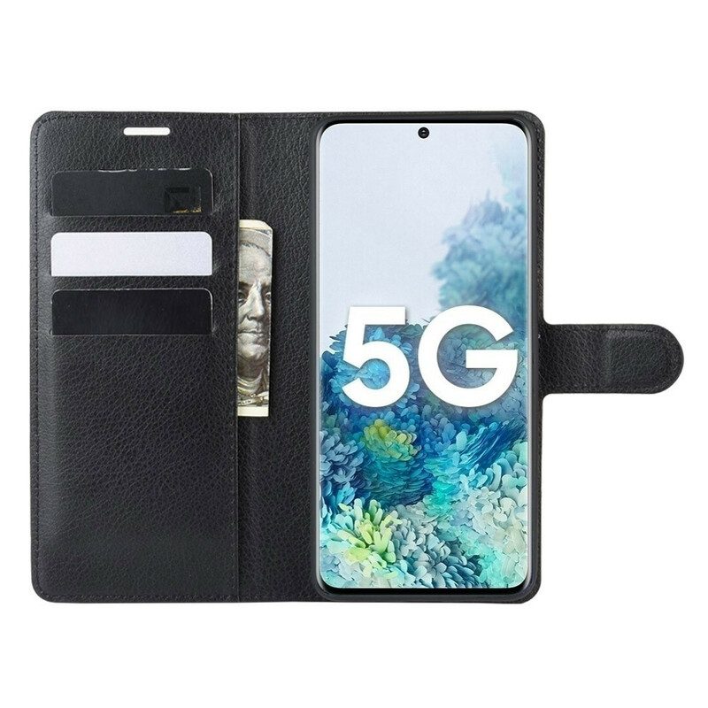 Custodia in pelle Samsung Galaxy S20 FE Classica Ecopelle Litchi