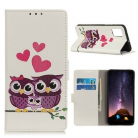 Custodia in pelle Samsung Galaxy S20 FE Famiglia Di Gufi
