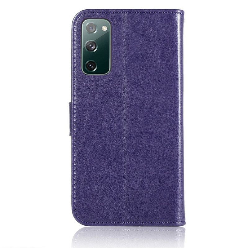 Custodia in pelle Samsung Galaxy S20 FE Gufo Acchiappasogni Effetto Pelle