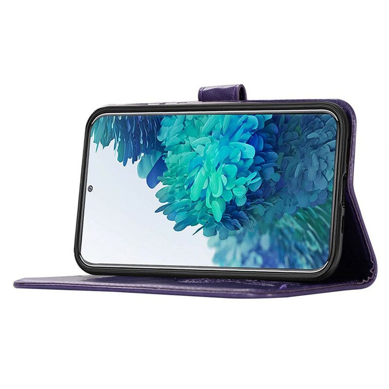 Custodia in pelle Samsung Galaxy S20 FE Gufo Acchiappasogni Effetto Pelle