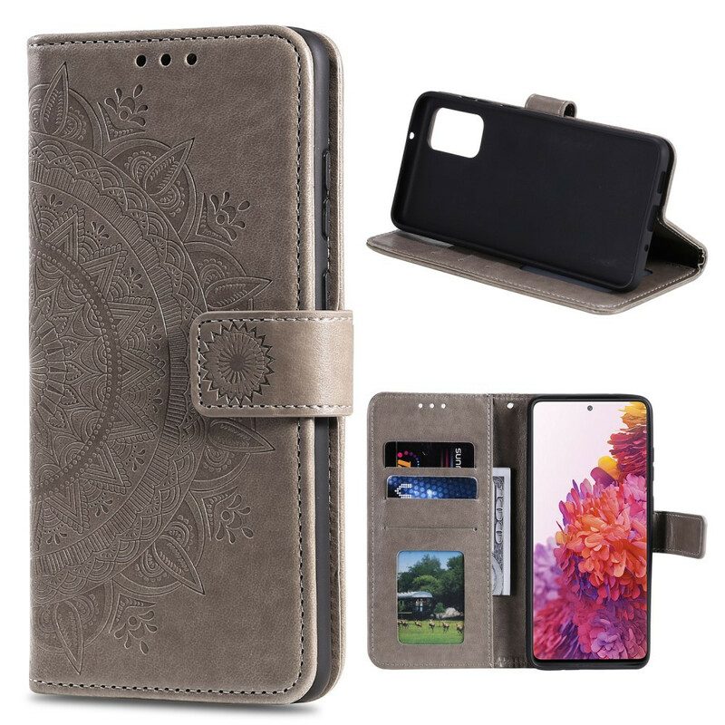 Custodia in pelle Samsung Galaxy S20 FE Mandala Del Sole